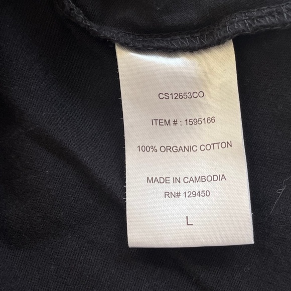 Ecothreads Women Large Grunge Streetwear T-Shirt 100% Organic Cotton Black - Picture 4 of 7